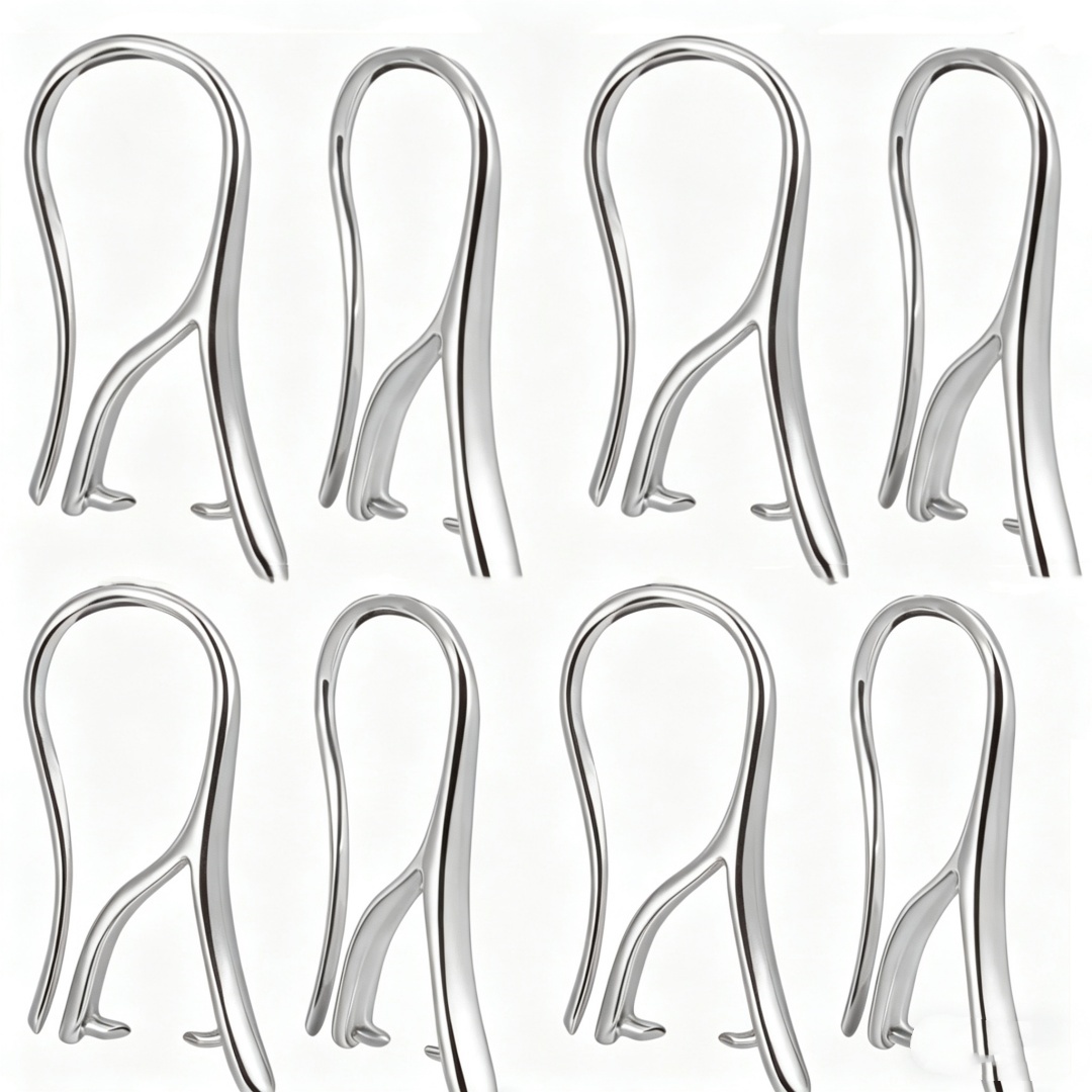 Jewelry Making Thread - 10/30Pcs White with Pinch Bails Golden