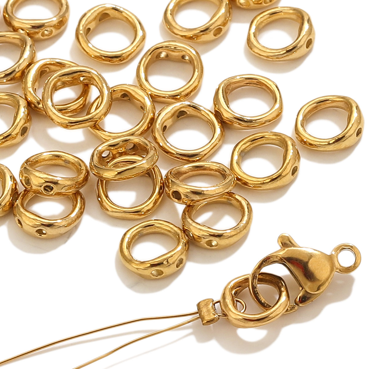 Jewelry Making Basics - 20pcs Stainless Steel Clasps End Connectors