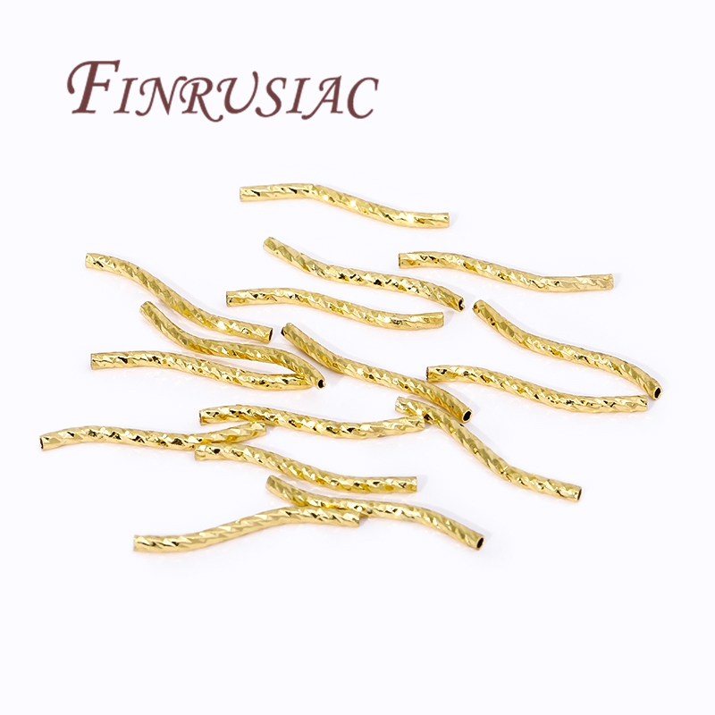 Jewelry Making Youtube - S Shape Tube Beads,18K Gold Plated