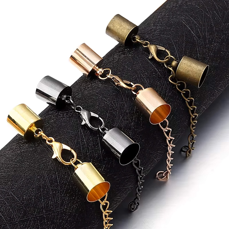Jewelry Making Parts - 10Sets Leather Cord End Caps With