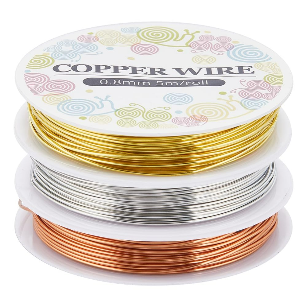 Jewelry Making Tutorials - 12.8M Copper Jewelry Wire 0.8mm 20