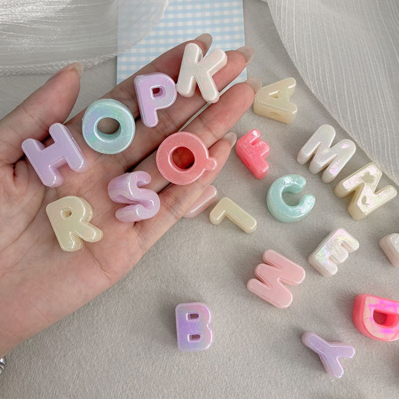 Jewelry Making Tutorials - Candy Color 20mm Iridescent Acrylic Letter