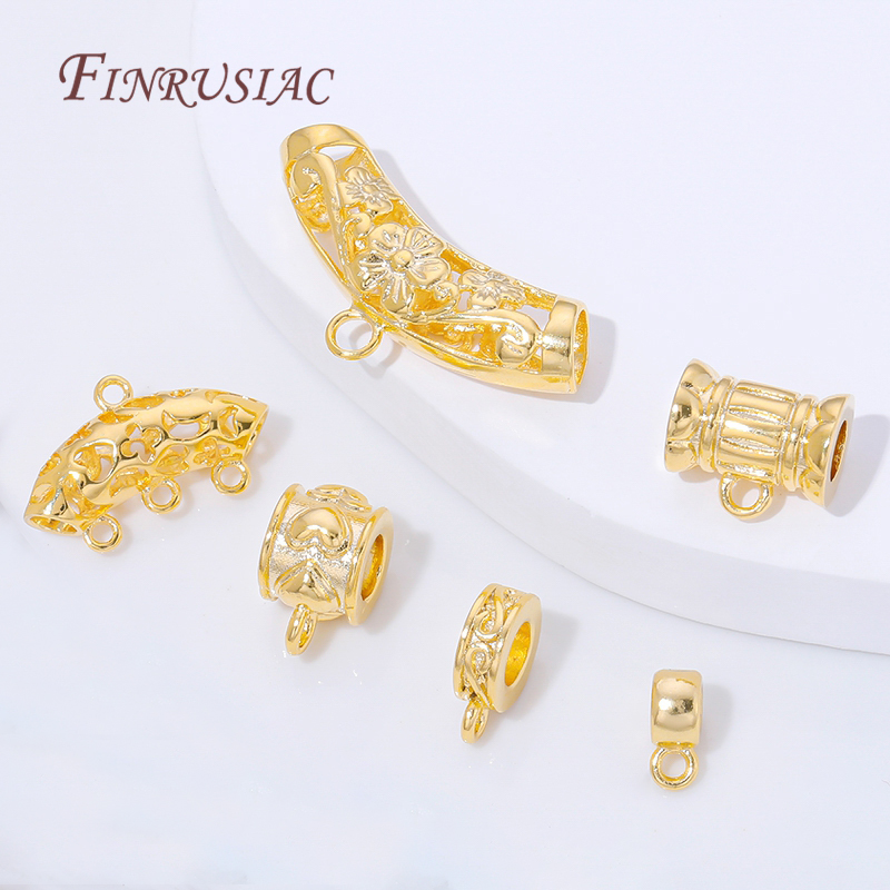 Jewelry Making Youtube - 18K Gold Plated Pendant Bail Connectors