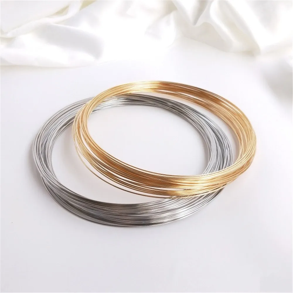 Memory Wire Bracelet - Color preservation 14K gold white gold