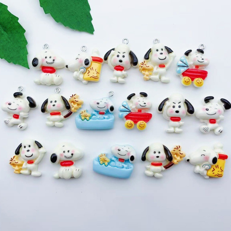 Jewelry Making Factory - 12pcs resin cartoon dog pendant, DIY