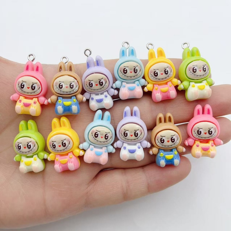 Jewelry Making Factory - 10Pcs Kawaii Rabbit Strawberry House Resin
