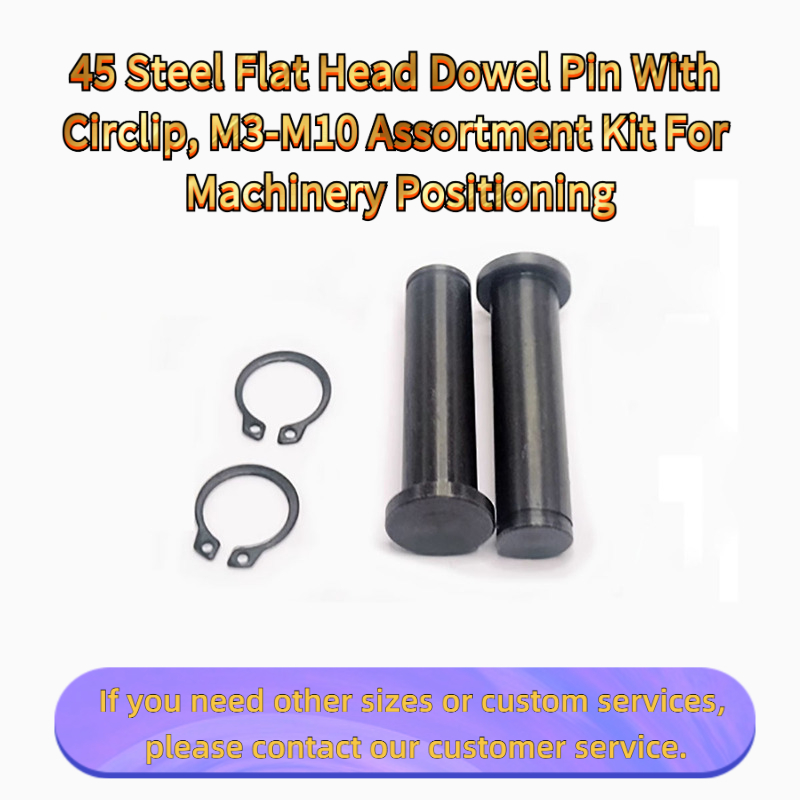 Head Pin Assorted - 45 Steel Flat Dowel Pin With