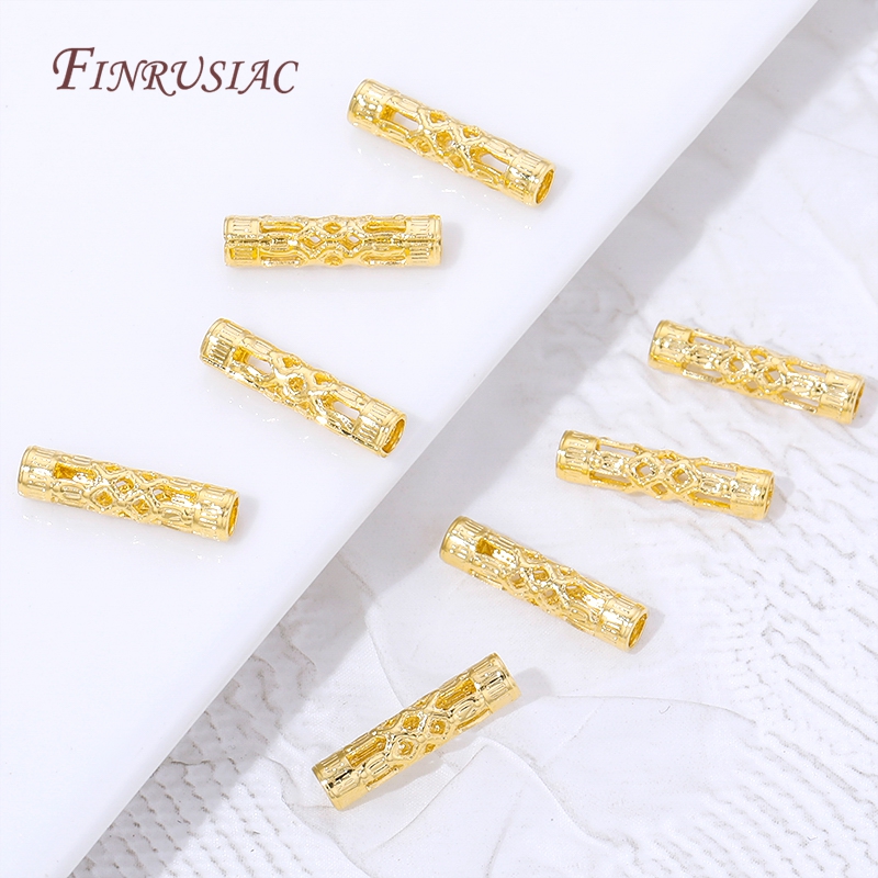 Jewelry Making Youtube - 18K Gold Plated Long Tube Spacer