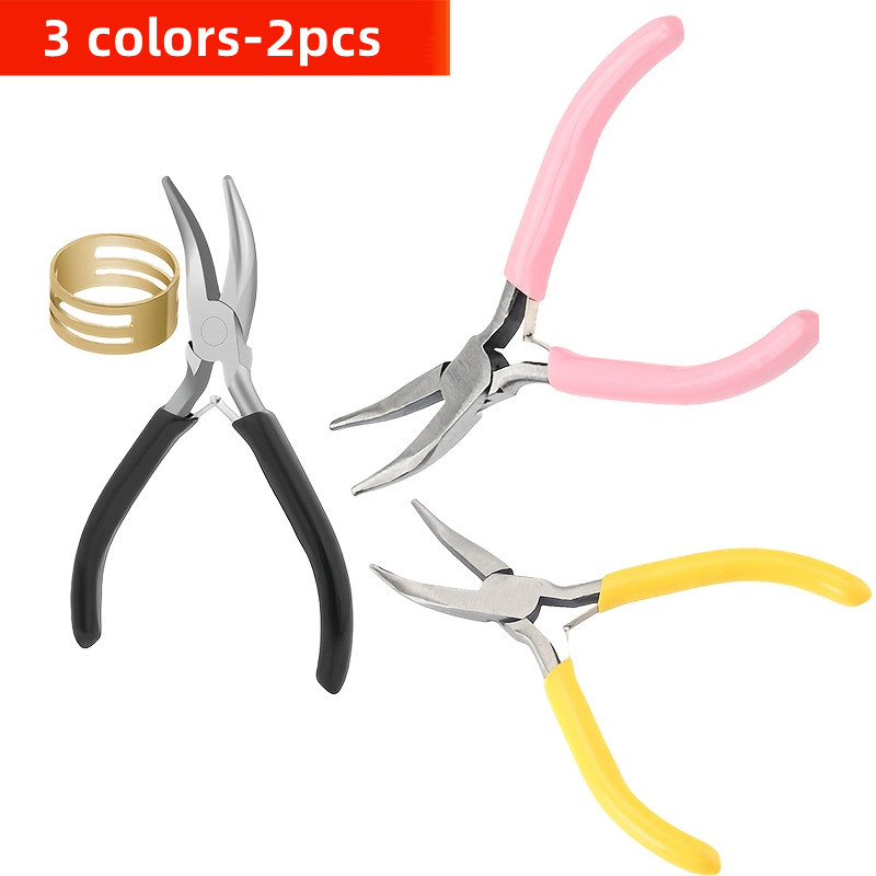 2pcs Curved Mouth Pliers Pink/ - Jewelry Plier Set 评论和价格