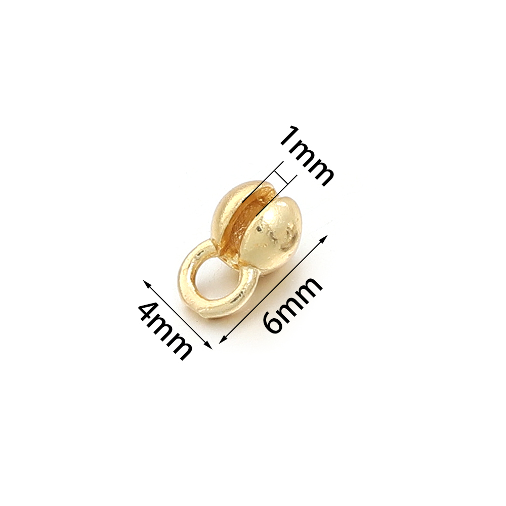 10pcs 18K Gold Plated Crimp Be - Jewelry Making Parts 评论和价格