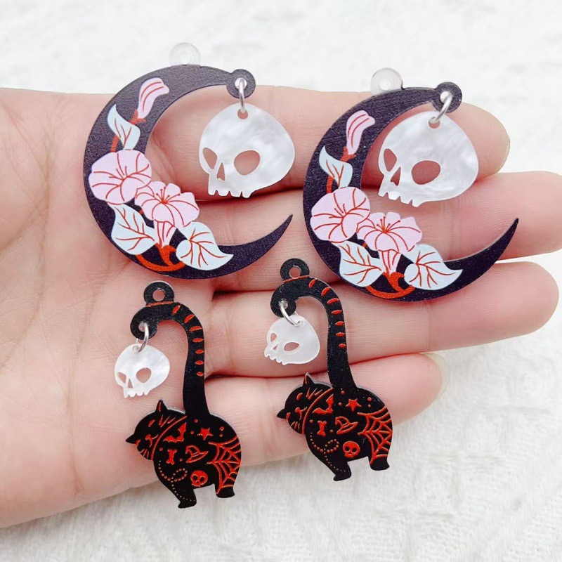 10pcs Halloween Acrylic Ghost  - Jewelry Making Factory 评论和价格