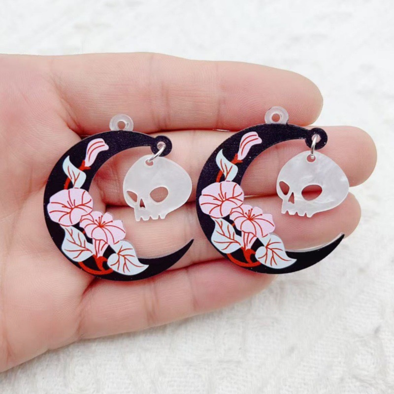 10pcs Halloween Acrylic Ghost  - Jewelry Making Factory 评论和价格