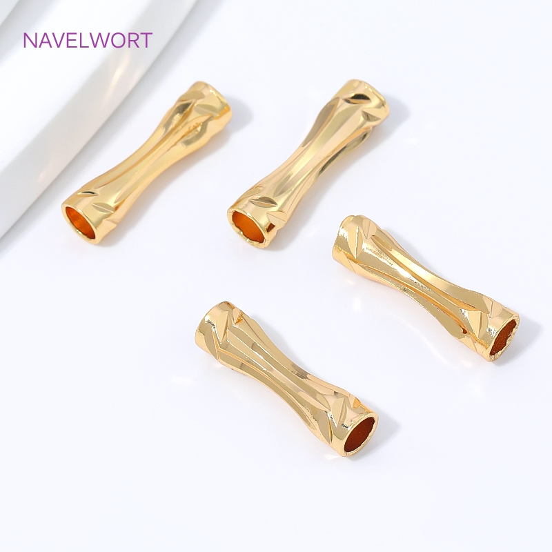 18K Gold Plated Faceted Tube B - Jewelry Making Youtube 评论和价格