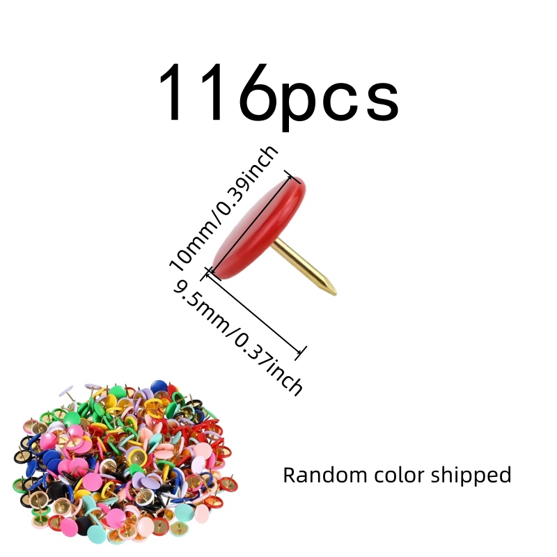116 pcs Round Head Push Pins,  - Head Pin Assorted 评论和价格