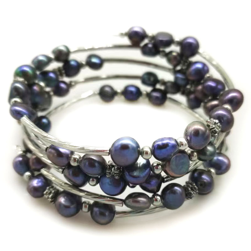 33 inches 7-8mm Rainbow Natura - Memory Wire Bracelet 评论和价格