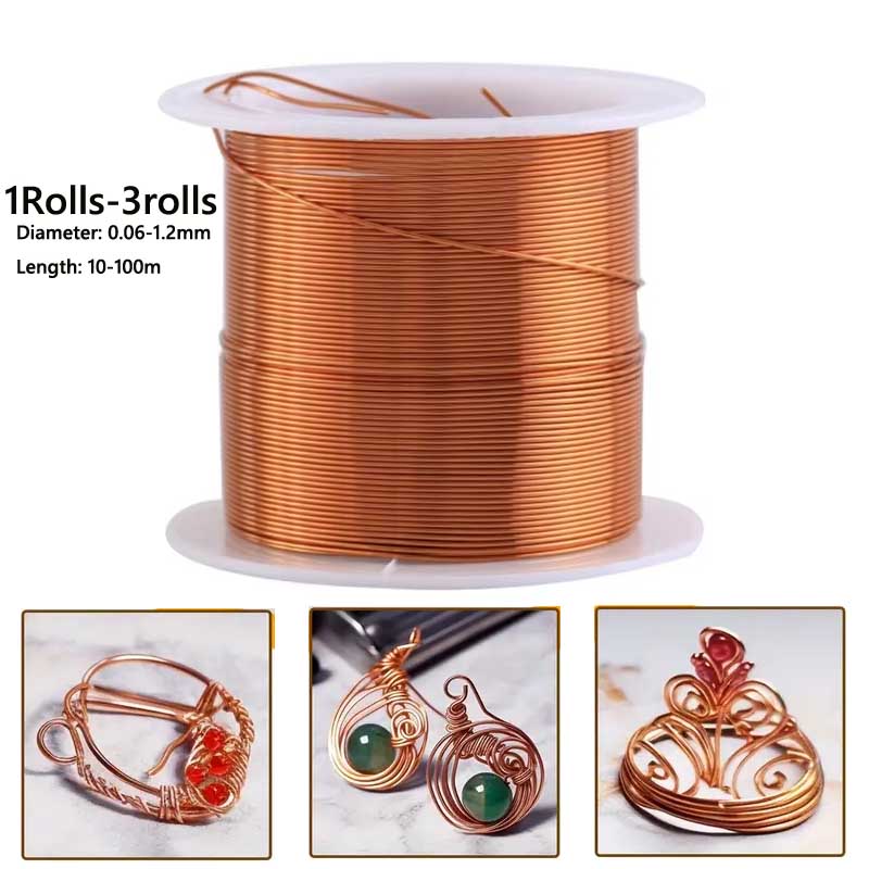 1-3Roll  Soft Copper Wire for  - Jewelry Making Thread 评论和价格