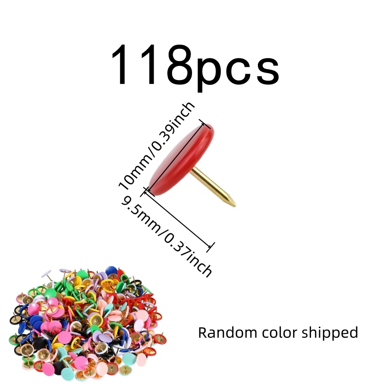 118 pcs Round Head Push Pins,  - Head Pin Assorted 评论和价格