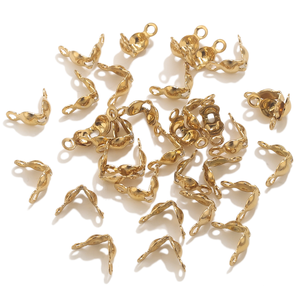 50pcs PVD Gold Plated Stainles - Jewelry Making Parts 评论和价格