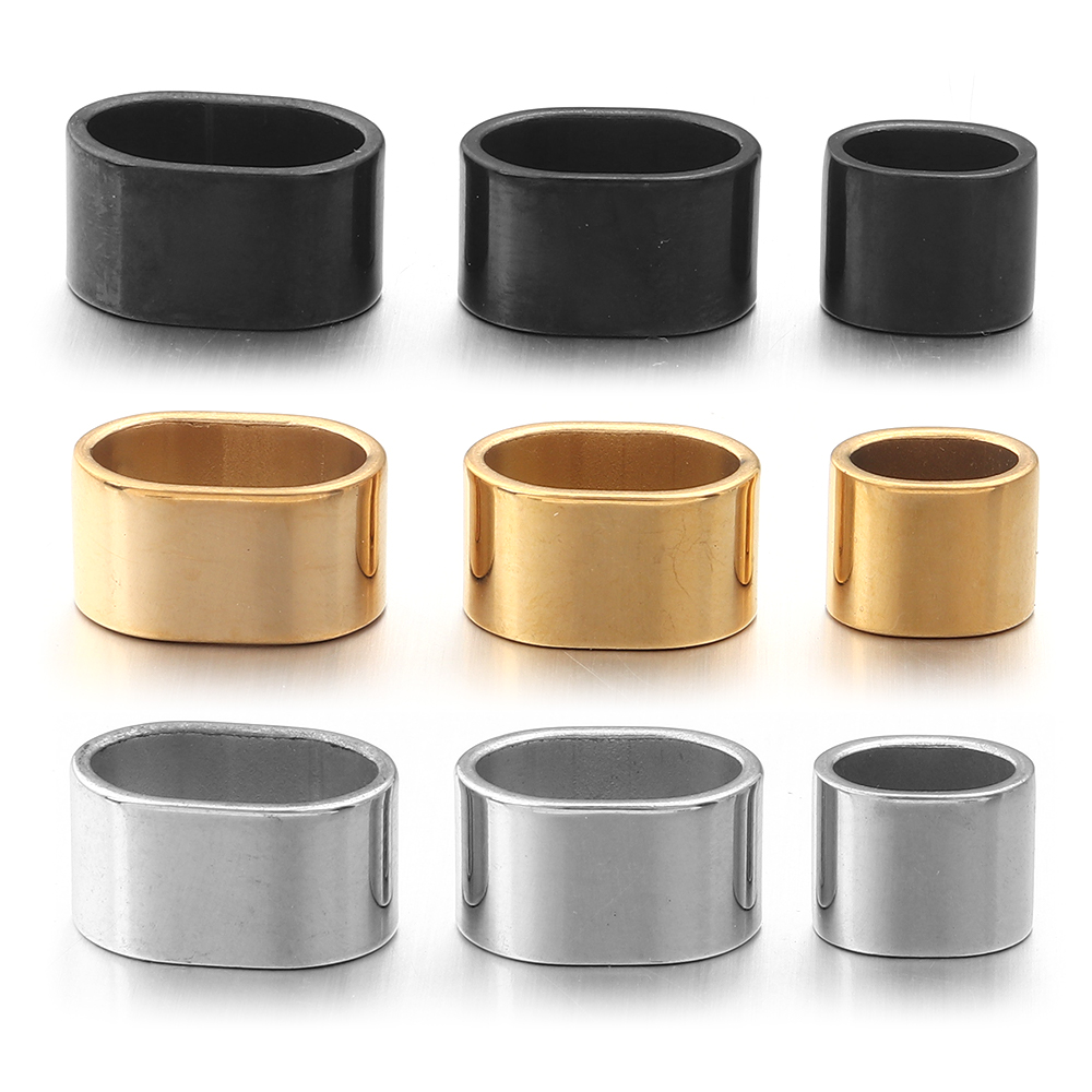 6pcs Flat Stainless Steel Tube - Jewelry Making Basics 评论和价格