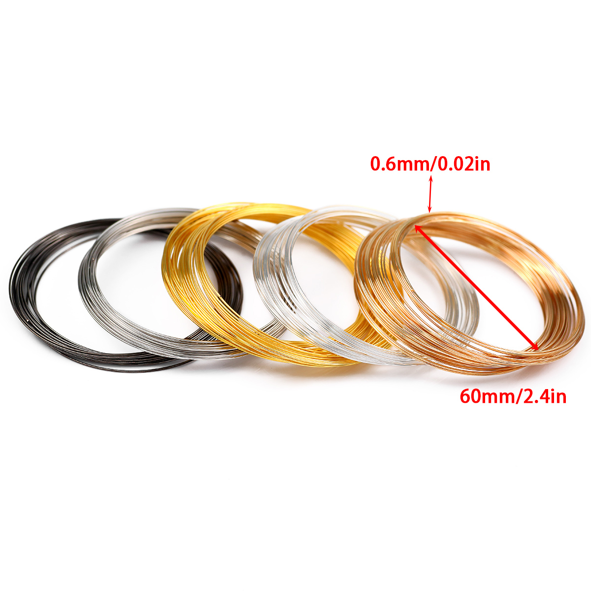 Memory Steel Wire 50Loops/Lot  - Memory Wire Bracelet 评论和价格