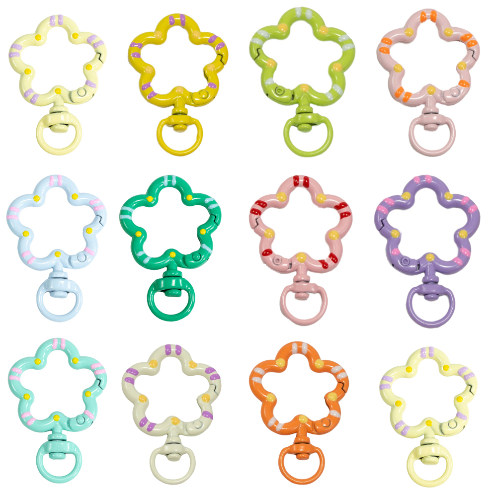 5pcs Flower Metal Lobster Claw - Jewelry Making Basics 评论和价格