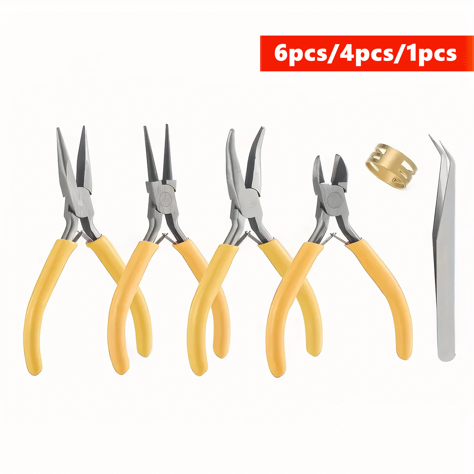 6/4/1pcs Yellow Jewelry Making - Jewelry Plier Set 评论和价格