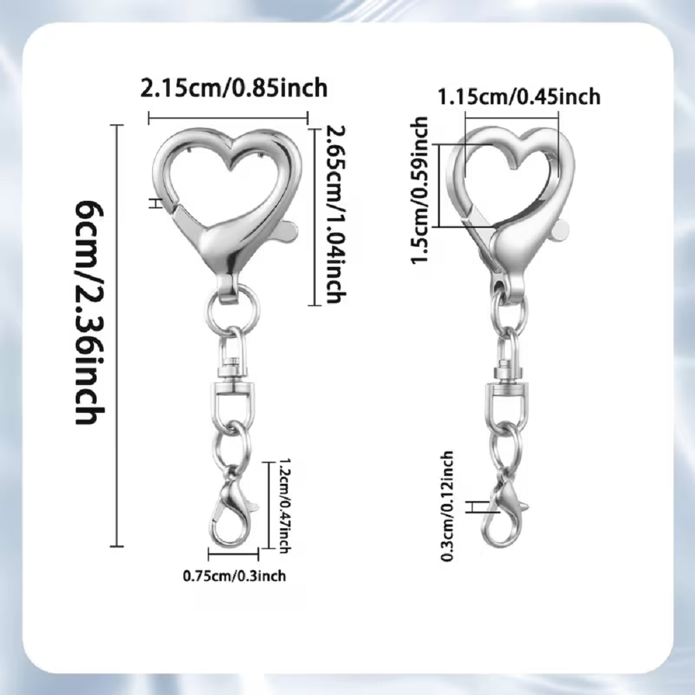 5/15/30Pcs Heart Shaped Swivel - Jewelry Making Parts 评论和价格
