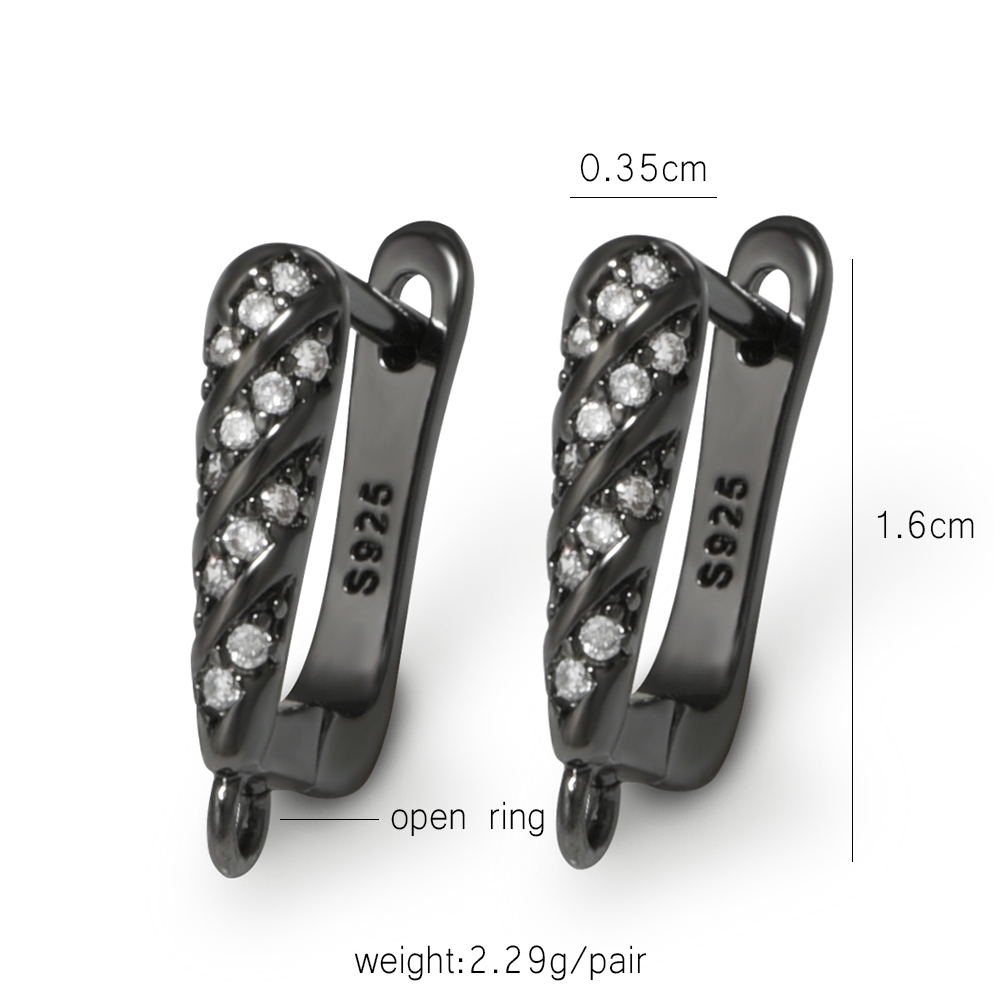 YANASI 1 Pair Gun Black  Brass - Jewelry Making Factory 评论和价格