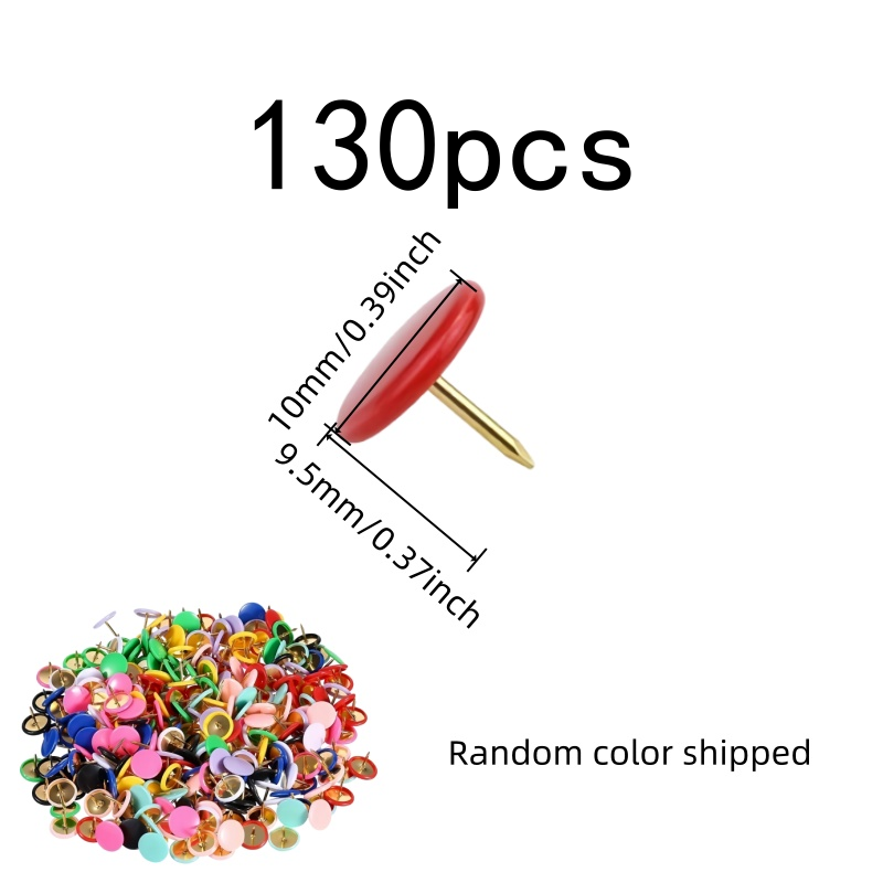 130 pcs Round Head Push Pins R - Head Pin Assorted 评论和价格