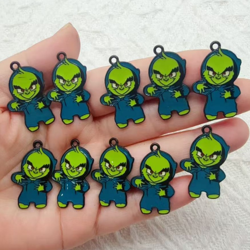 10pcs alloy drip oil cartoon C - Jewelry Making Factory 评论和价格