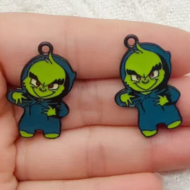 10pcs alloy drip oil cartoon C - Jewelry Making Factory 评论和价格