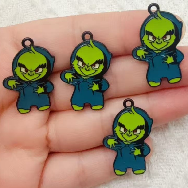 10pcs alloy drip oil cartoon C - Jewelry Making Factory 评论和价格