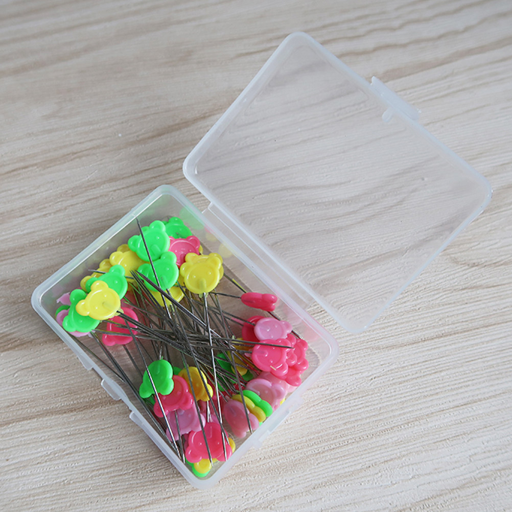 50Pcs Assorted Color Flat Bear - Head Pin Assorted 评论和价格