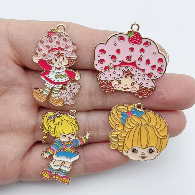 10pcs Cute Little Girl Enamel  - Jewelry Making Factory 评论和价格
