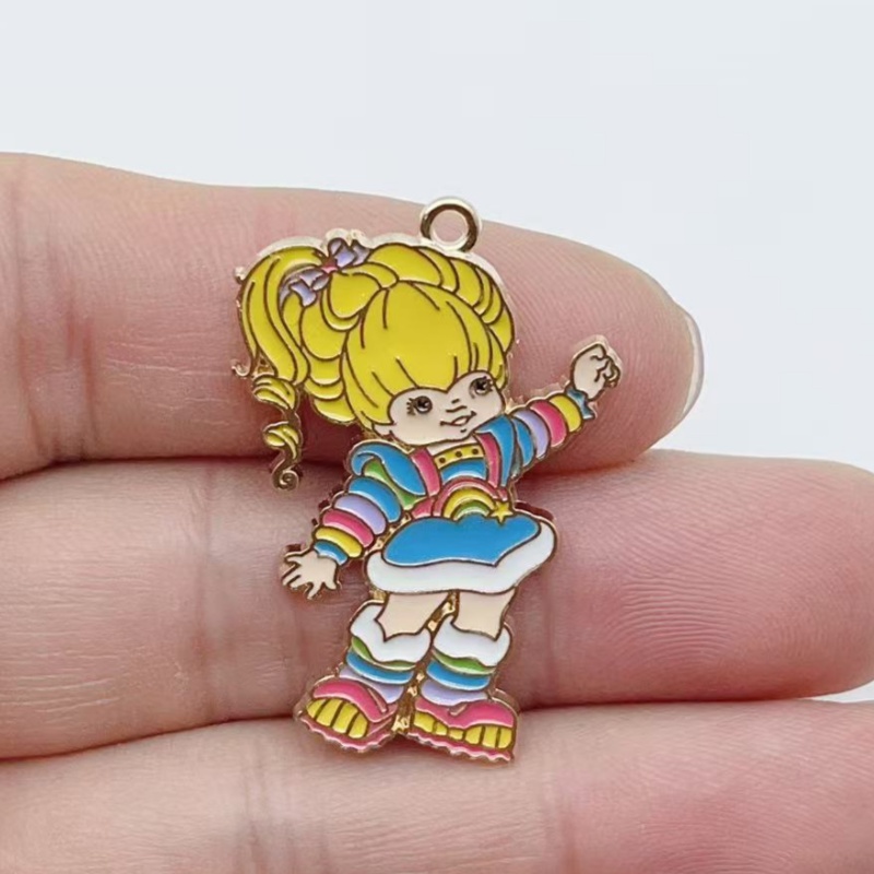 10pcs Cute Little Girl Enamel  - Jewelry Making Factory 评论和价格