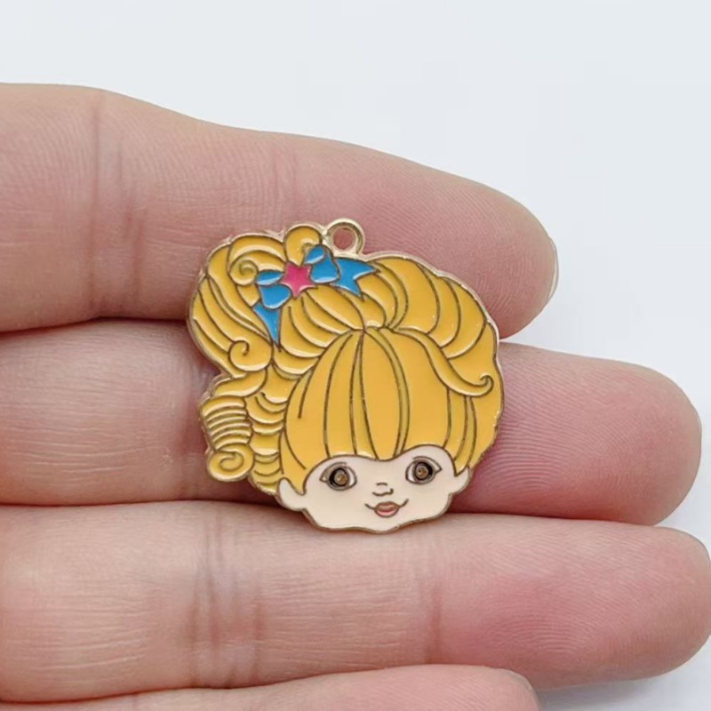 10pcs Cute Little Girl Enamel  - Jewelry Making Factory 评论和价格