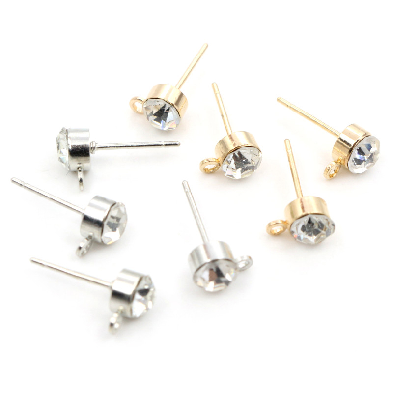 50pcs Stud Earrings Pins with  - Jewelry Making Basics 评论和价格