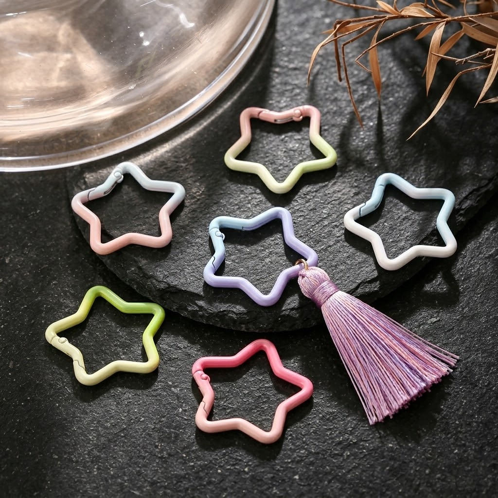 5PCS Gradient Star Shape Sprin - Jewelry Making Basics 评论和价格