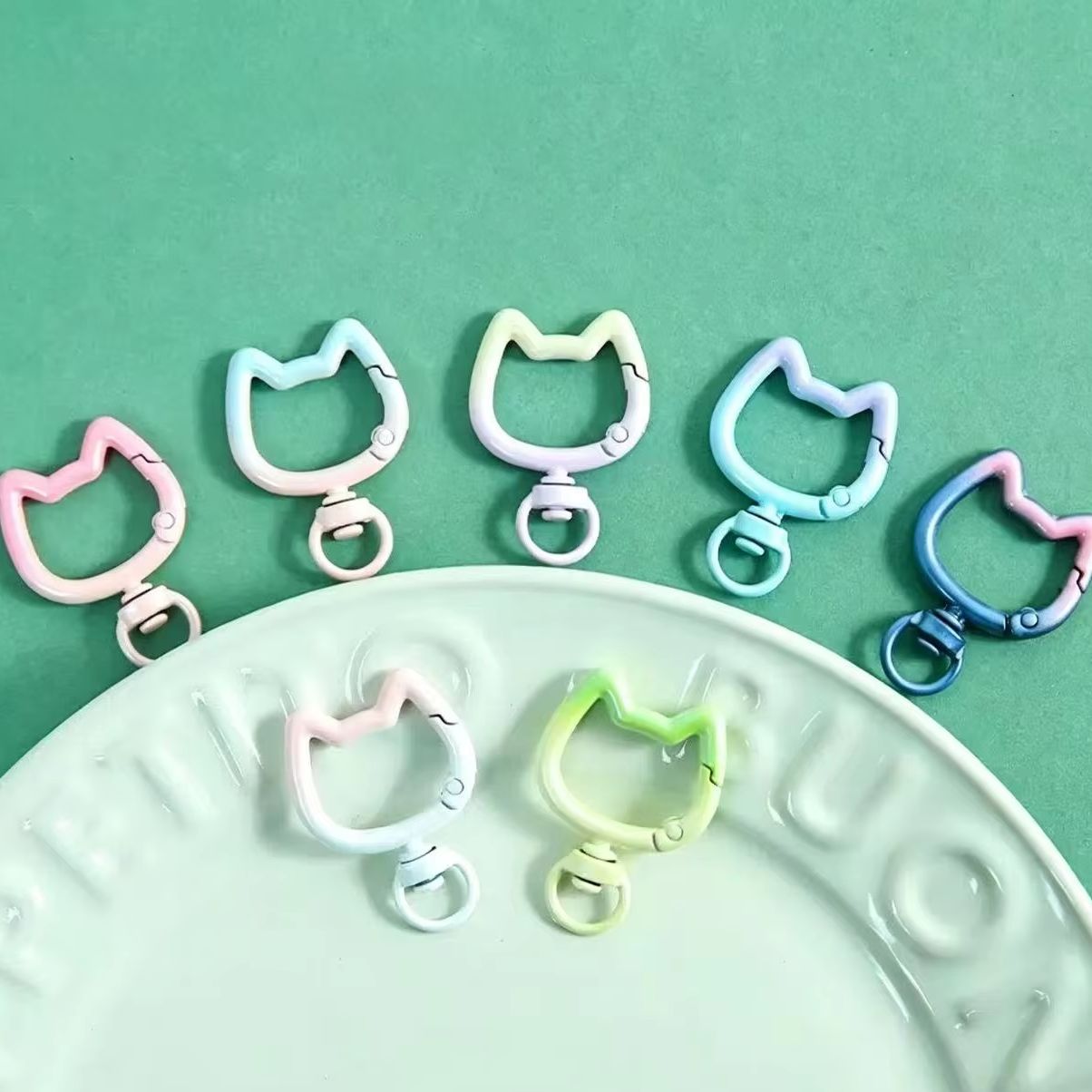 5-10PCS Gradient Cute Cat Clas - Jewelry Making Factory 评论和价格