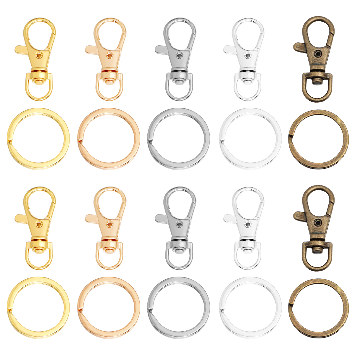 10Sets Alloy Swivel Lobster Cl - Jewelry Making Basics 评论和价格